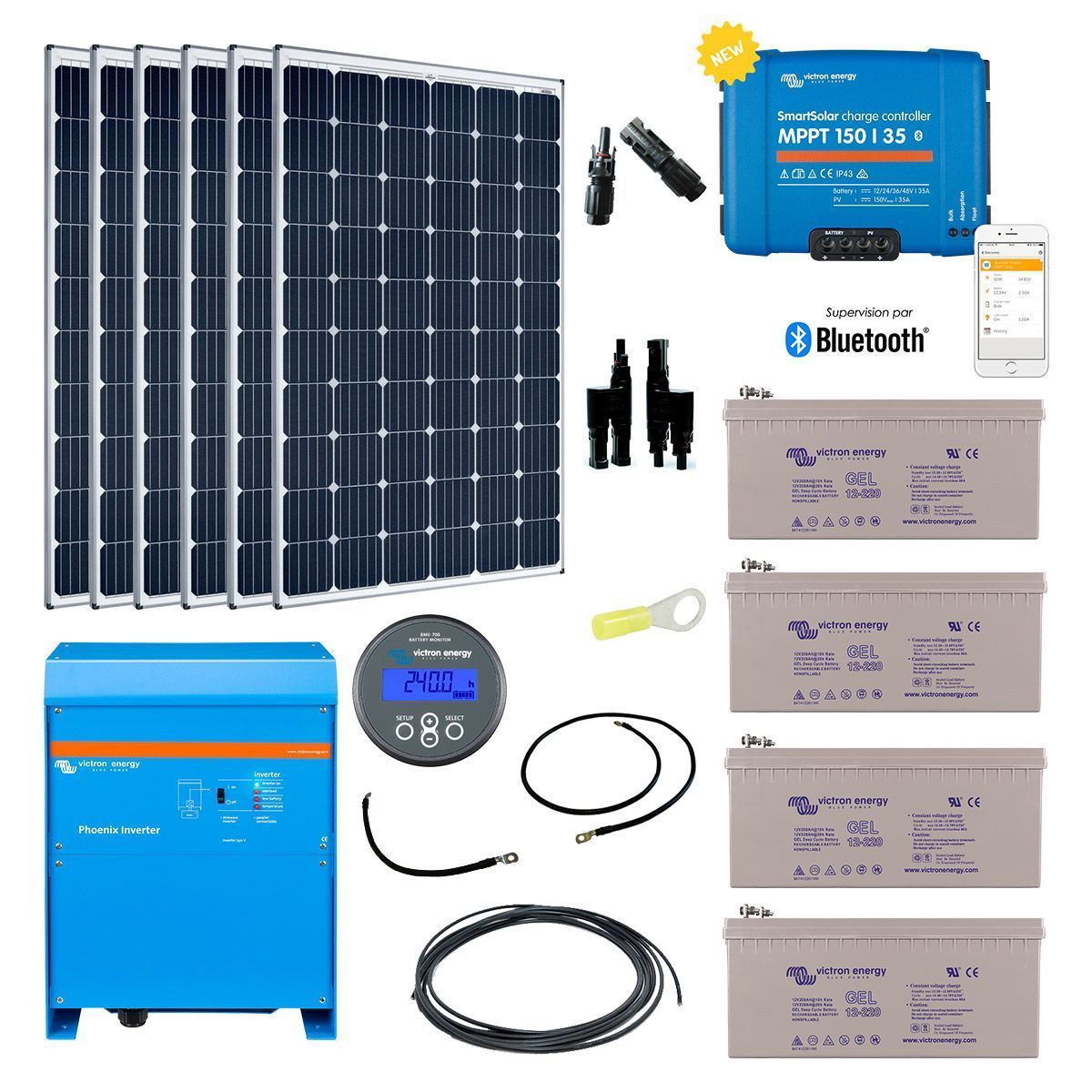 découvrez notre kit solaire autonome, la solution idéale pour profiter d'une énergie verte et renouvelable où que vous soyez. facile à installer et conçu pour répondre à tous vos besoins énergétiques, ce kit vous permet de vivre de manière plus durable tout en réduisant vos factures d'électricité.