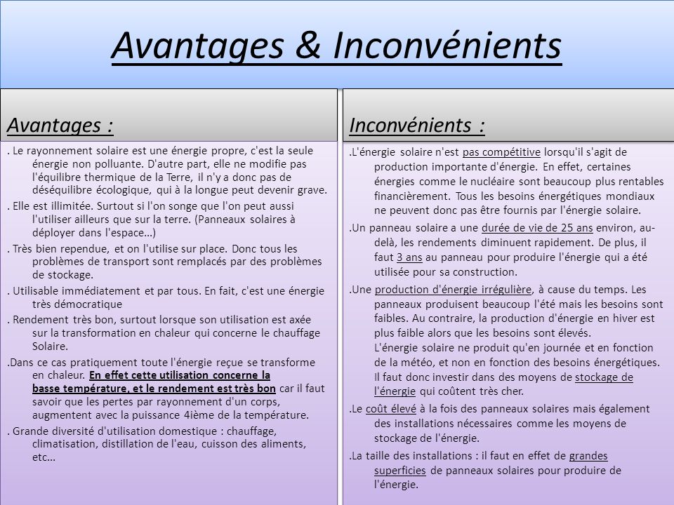 découvrez les avantages et inconvénients des panneaux photovoltaïques. informez-vous sur leur efficacité, leur impact environnemental et leur rentabilité pour prendre des décisions éclairées sur l'énergie solaire.