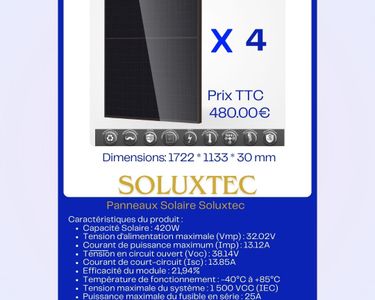 découvrez l'efficacité des panneaux soluxtec, alliant performance optimale et technologie de pointe pour une énergie renouvelable durable. transformez la lumière du soleil en une source d'énergie fiable et économique pour votre foyer ou votre entreprise.