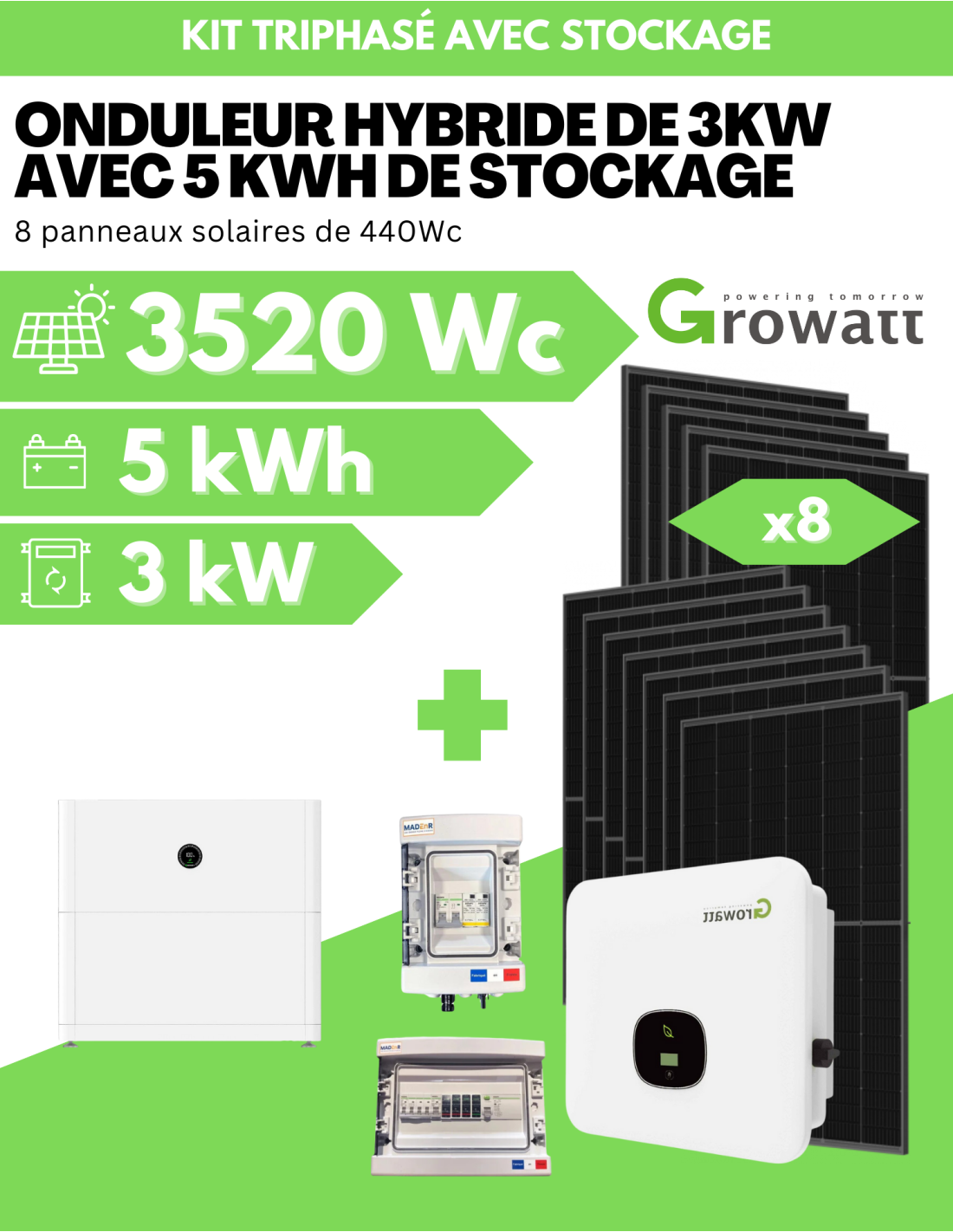 découvrez notre kit photovoltaïque 3 kwc, idéal pour réduire votre facture d'électricité tout en contribuant à la protection de l'environnement. facile à installer, performant et rentable, ce système solaire vous permet de produire votre propre énergie et de faire des économies sur le long terme. optez pour une solution écologique et économique dès aujourd'hui !