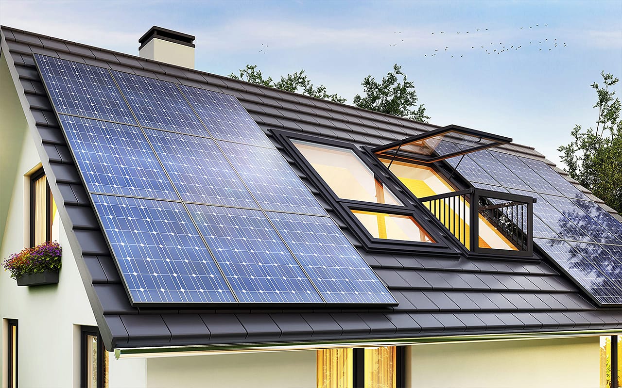 découvrez comment le toit du centre technique est équipé de panneaux solaires pour une énergie renouvelable et durable, optimisant l'efficacité énergétique du bâtiment.